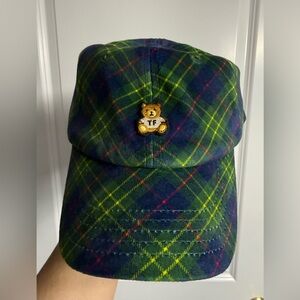 Teddy Fresh Plaid Baseball Cap Bear Logo Adjustable Snapback Green Navy Blue